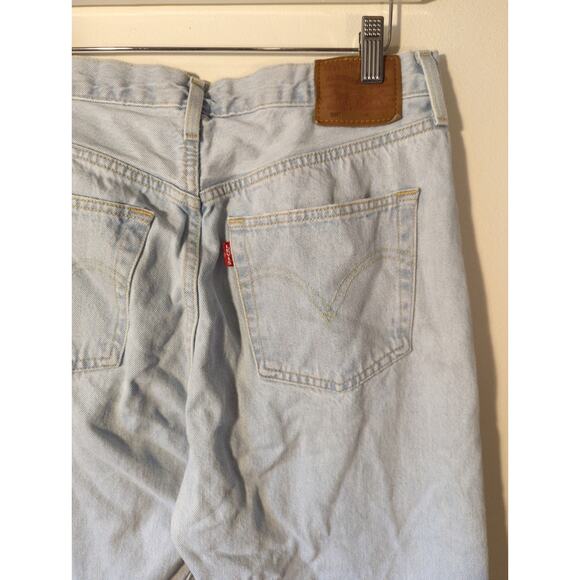 RTR Sz 30 10 Levi’s 501 ‘81 Light Blue Wash High Rise Straight Leg Denim Jeans - Picture 6 of 9